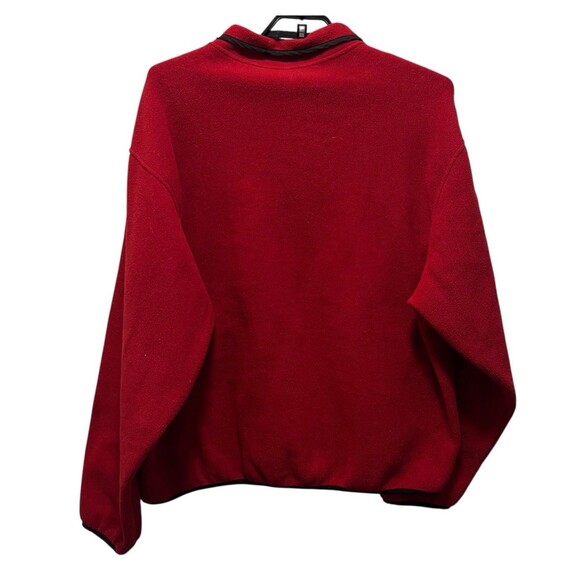 VTG Woolrich Polartec Pullover Mens 3XLTALL Fleece 1/4 Snap Red Black JACKET - Picture 3 of 12